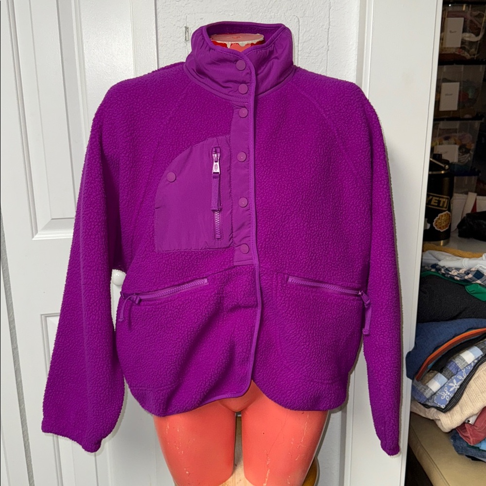 Free People Movement Hit the Slopes Fleece Jacket sweater pullover
